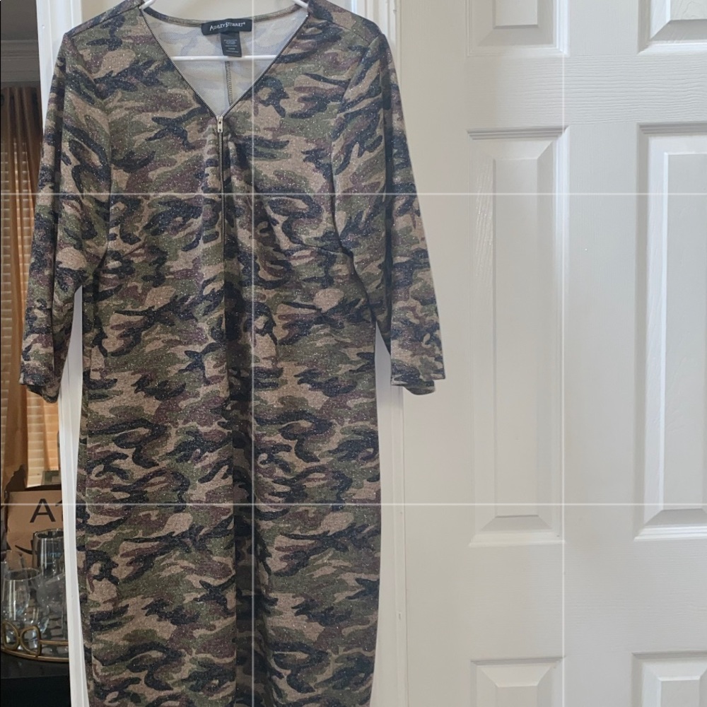 NWOT Ashley Stewart plus sized (18/20) camouflage dress.